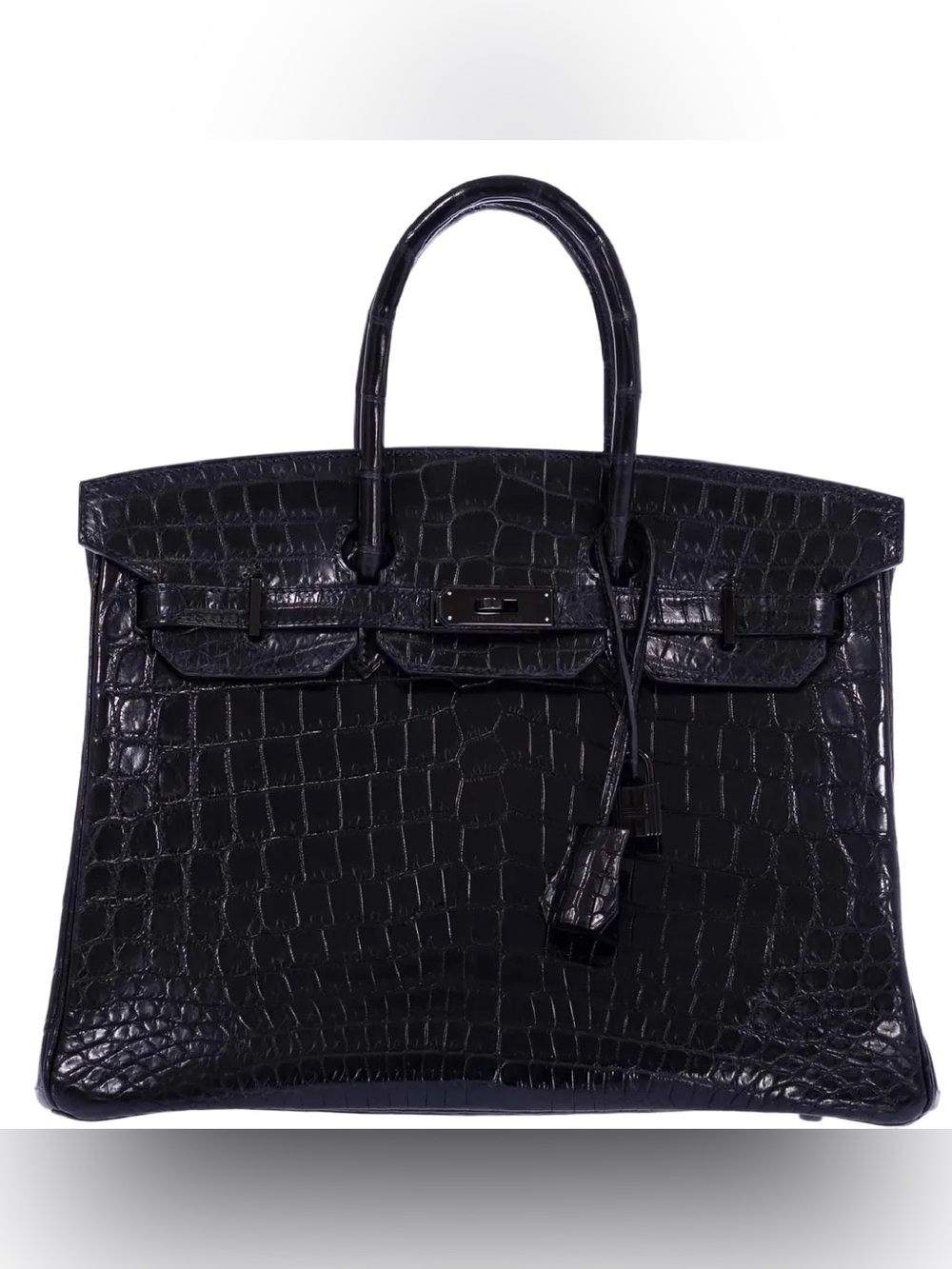 Birkin 30 SO BLACK Matte genuine Niloticus Crocodile PVD FRENCH HAAS JPG 2010 LE